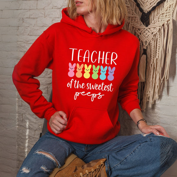 Snuggled with My Peeps – Teacher Of The Sweetest Peeps Hoodie for Spring & Teacher’s Day