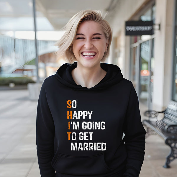 SH*T Just Got Cozy – Funny Engagement Hoodie for Brides & Grooms