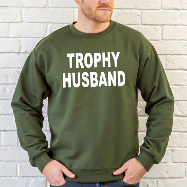 Trophy Husband Sweatshirt – Funny Minimalist Groom Crewneck