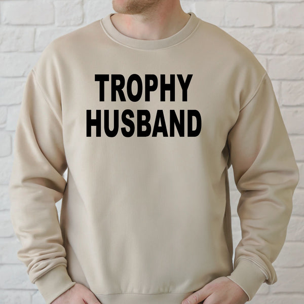 Trophy Husband Sweatshirt – Funny Minimalist Groom Crewneck