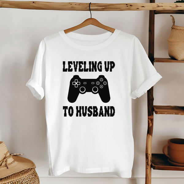 Achievement Unlocked – Leveling Up To Husband Shirt for Gamer Grooms