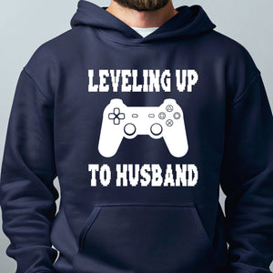 Next Level Unlocked – Leveling Up To Husband Hoodie for Gamer Fiancés