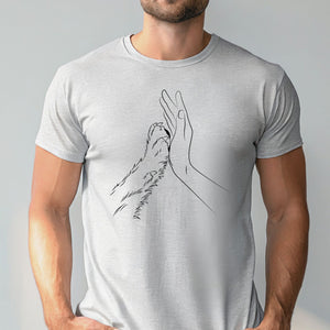 Human Hand And Paw T-Shirt