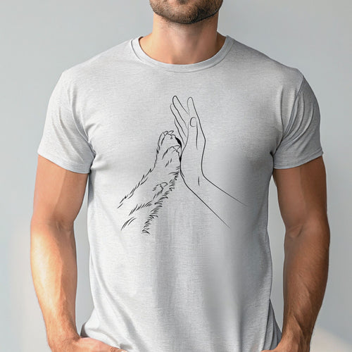 Human Hand And Paw T-Shirt