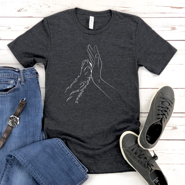 Human Hand And Paw T-Shirt