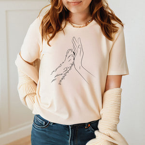 Human Hand And Paw T-Shirt