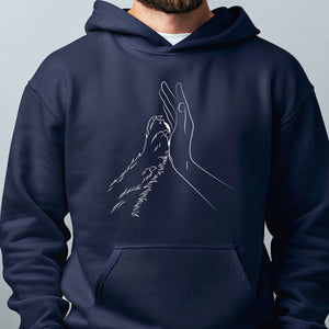 Human Hand And Paw Hoodie – Wrapped in Love, Forever Together