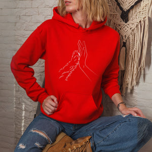 Human Hand And Paw Hoodie – Wrapped in Love, Forever Together