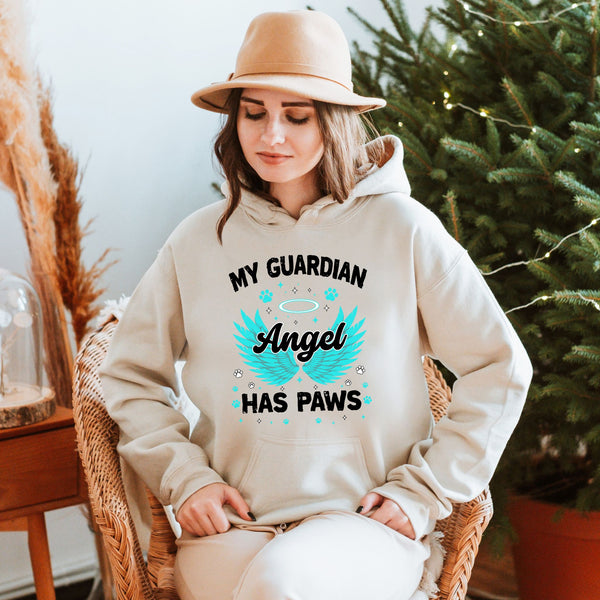 My Angel Has Paws Hoodie – Cozy Pet Loss Hoodie for Dog & Cat Lovers