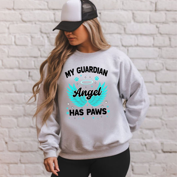 My Angel Has Paws Sweatshirt – Cozy Memorial Crewneck for Pet Lovers