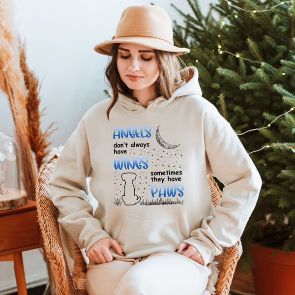 Angels Don't Always Have Wings Hoodie – Pet Memorial