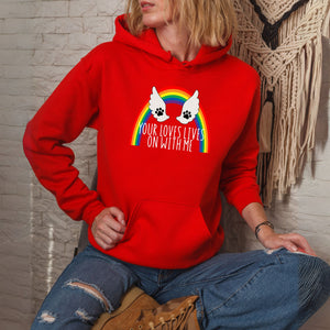 Your Love Lives On With Me Hoodie – Pet Memorial Tribute