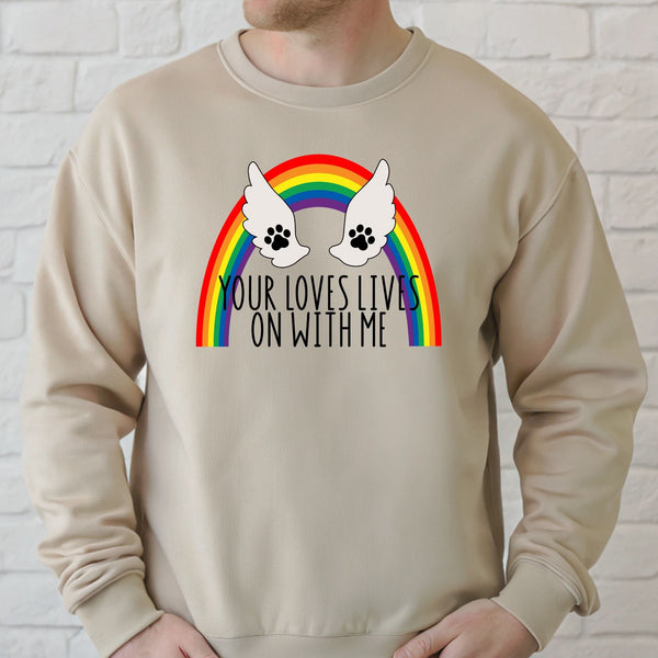 Your Love Lives On With Me Sweatshirt – Pet Memory Crewneck