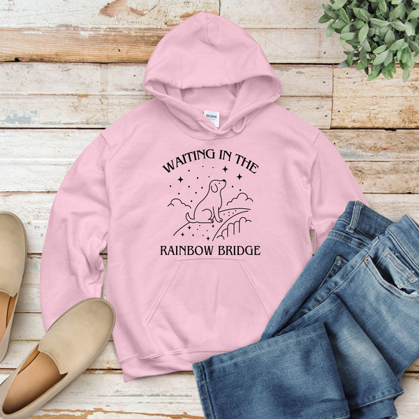 Waiting At The Rainbow Bridge Hoodie – Dog Memorial Tribute