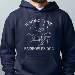 Waiting At The Rainbow Bridge Hoodie – Dog Memorial Tribute