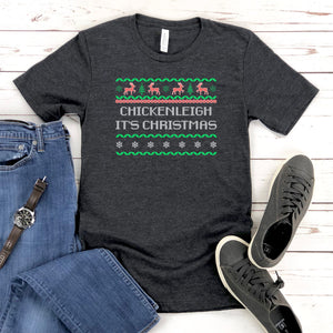 Chickenleigh It's Christmas T-Shirt – Funny Christmas Pun Tee