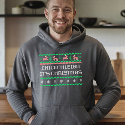Chickenleigh It's Christmas Hoodie – Funny Christmas Pun Hoodie