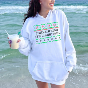 Chickenleigh It's Christmas Hoodie – Funny Christmas Pun Hoodie