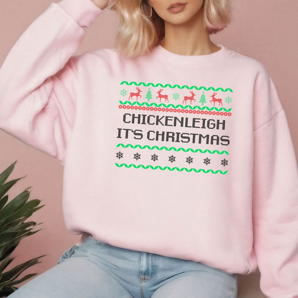 Chickenleigh It's Christmas Sweatshirt – Funny Christmas Crewneck