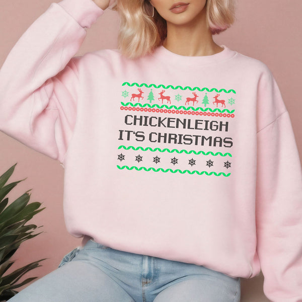 Chickenleigh It's Christmas Sweatshirt – Funny Christmas Crewneck