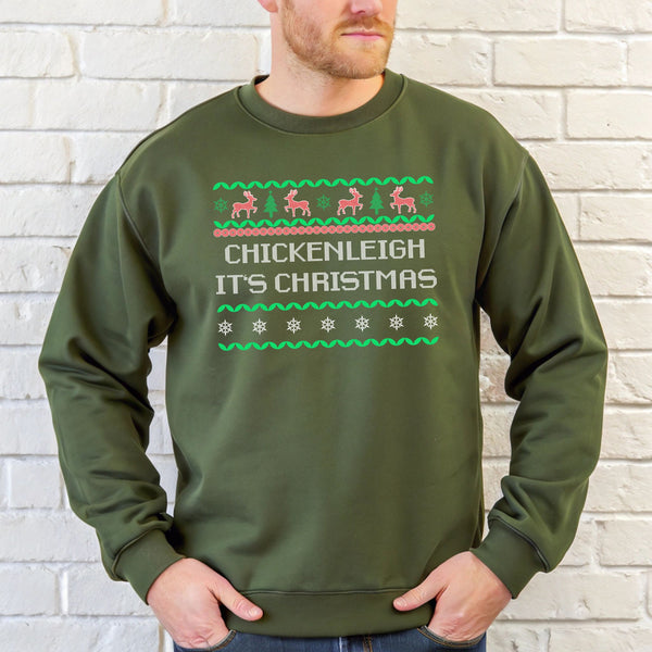 Chickenleigh It's Christmas Sweatshirt – Funny Christmas Crewneck