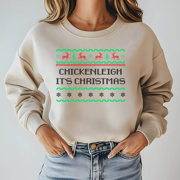 Chickenleigh It's Christmas Sweatshirt – Funny Christmas Crewneck