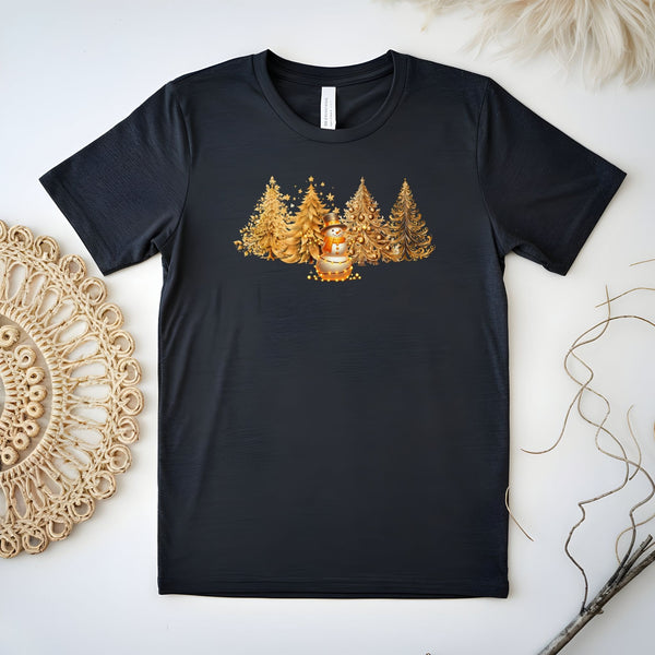 Christmas Snowman T-Shirt – Elegant Winter Wonderland Tee