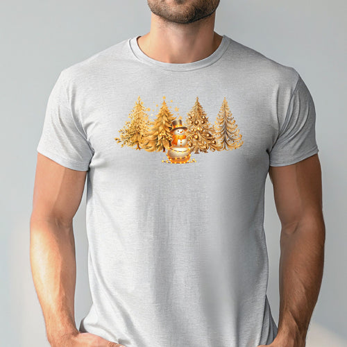 Christmas Snowman T-Shirt – Elegant Winter Wonderland Tee