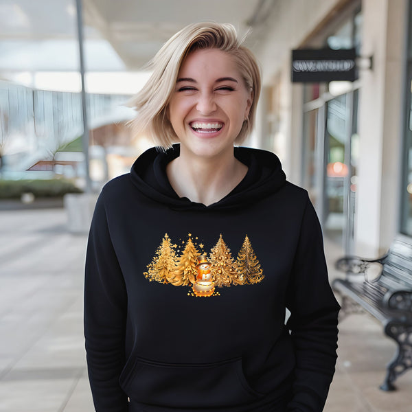 Christmas Snowman Hoodie – Elegant Winter Wonderland Hoodie