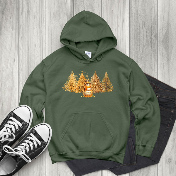 Christmas Snowman Hoodie – Elegant Winter Wonderland Hoodie
