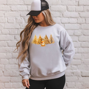 Christmas Snowman Sweatshirt – Elegant Winter Wonderland Crewneck