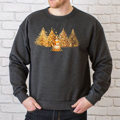 Christmas Snowman Sweatshirt – Elegant Winter Wonderland Crewneck