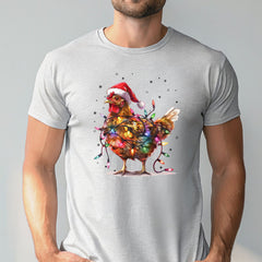 Chicken Santa Funny Xmas Tree Shirt – Festive Christmas Chicken Tee