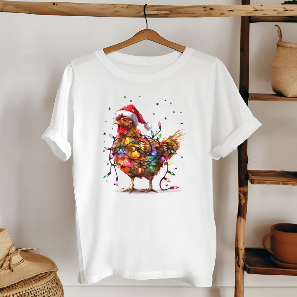 Chicken Santa Funny Xmas Tree Shirt – Festive Christmas Chicken Tee