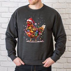 Chicken Santa Funny Xmas Tree Hoodie – Festive Christmas Chicken Pullover