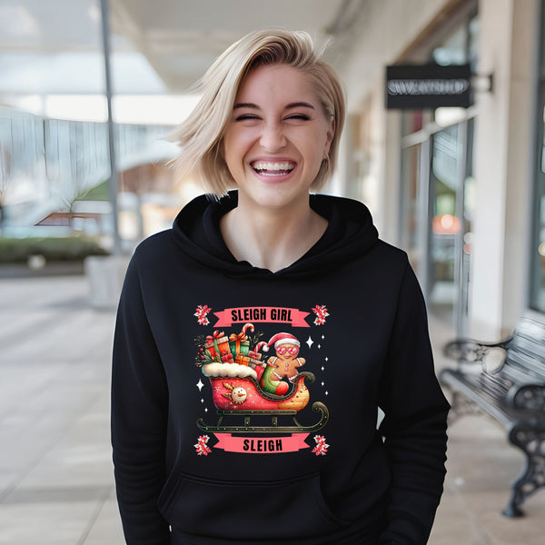 Sleigh Girl Sleigh Hoodie – Cute Gingerbread Christmas Pullover