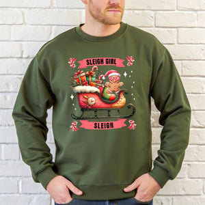 Sleigh Girl Sleigh Sweatshirt – Cute Gingerbread Christmas Crewneck