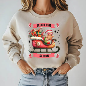 Sleigh Girl Sleigh Sweatshirt – Cute Gingerbread Christmas Crewneck