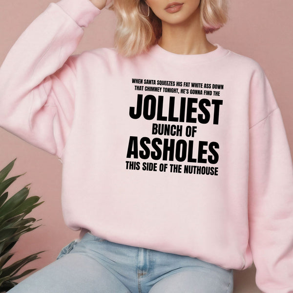 Jolliest Bunch Of Assholes Sweatshirt – Funny Christmas Vacation Crewneck