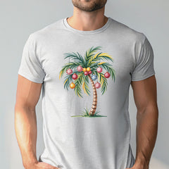 Christmas Palm Tree T-Shirt – Tropical Beach Christmas Tee
