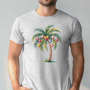 Christmas Palm Tree T-Shirt – Tropical Beach Christmas Tee