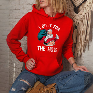 Do It For The Ho's Hoodie – Funny Santa Christmas Hoodie