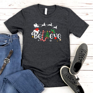 Believe Christmas T-Shirt – Magical Holiday Graphic Tee