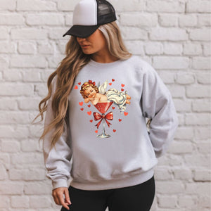 Vintage Cupid Coquette Bow Sweatshirt