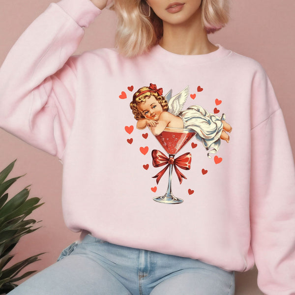Vintage Cupid Coquette Bow Sweatshirt