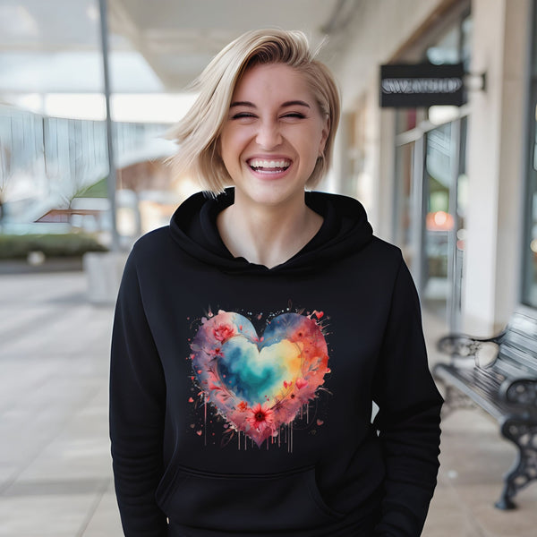 Watercolor Heart Hoodie