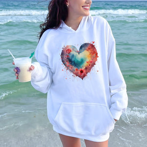 Watercolor Heart Hoodie