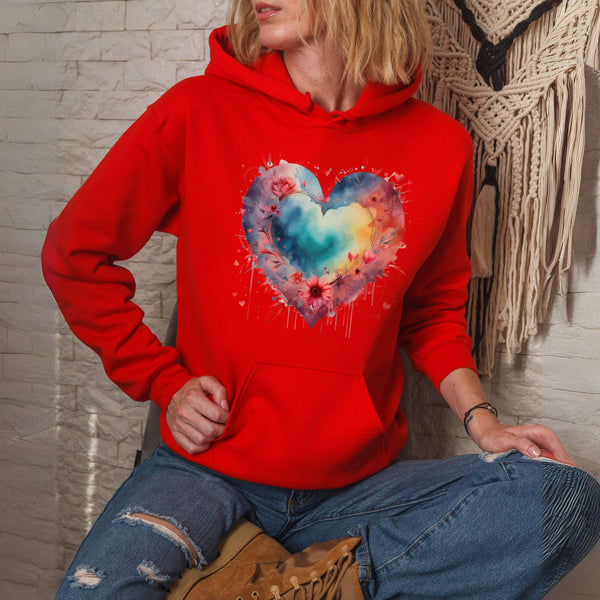 Watercolor Heart Hoodie