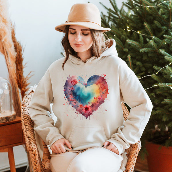 Watercolor Heart Hoodie