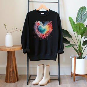 Watercolor Heart Sweatshirt